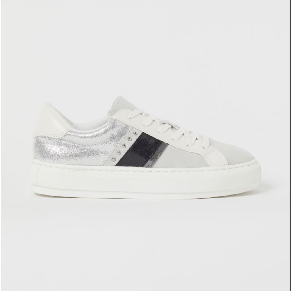 NWOT H&M Faux Suede and Leather Sneakers